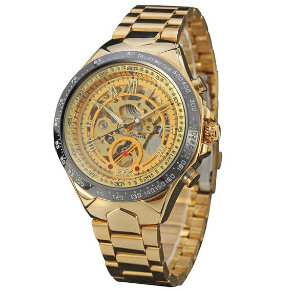 Men's Sport Design Bezel Watch Top Brand Luxury Montre Homme Clock Automatic Skeleton Watch