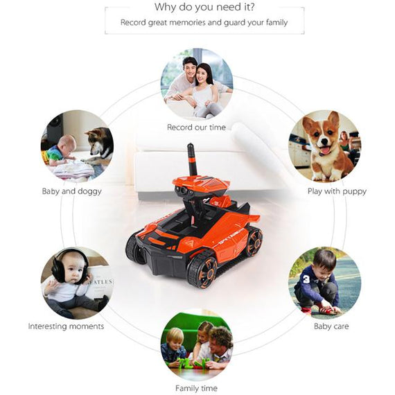 Wifi FPV 0.3MP HD Camera App Remote Control Spy Tank RC Toy Phone Controlled Robot