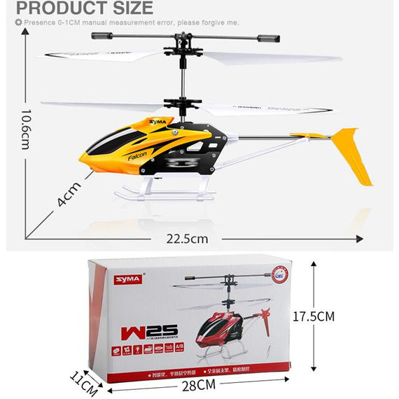 W25 RC Helicopter 2 CH 2 Channel Mini RC Drone With Gyro Crash Resistant RC Toys For Boy Kids Gift