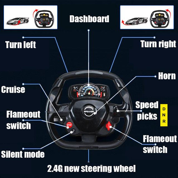 1:12 2.4G SIMULATION CHARGE RAMBO STEERING WHEEL GRAVITY INDUCTION ELECTRIC DRIFT RACING CAR CHILDREN'S TOY REMOTE CONTROL CAR